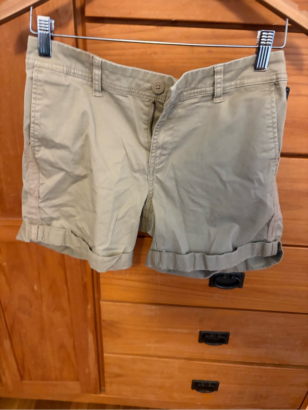 a new day Women's Olive Roll-Cuff Bermuda Shorts